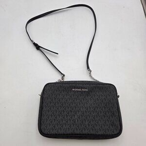 Michael Kors Jet Set Large Crossbody Gray MK Logo Camera Bag